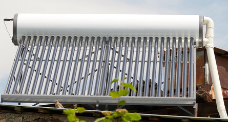 Obraz premium Green energy equipment - solar water heater
