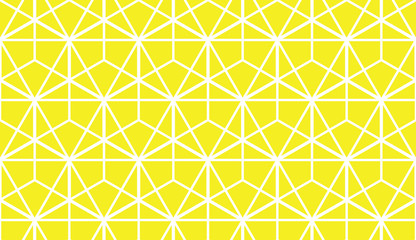 Abstracte geometrische patroon. Een naadloze vectorachtergrond. Wit en geel ornament. Grafisch modern patroon. Eenvoudig rooster grafisch ontwerp