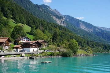 Fototapeta na wymiar Blue waters in Switzerland