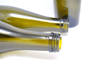 Bottle neck on a white background close up