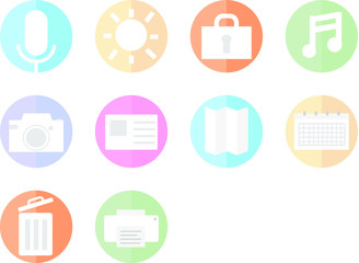 flat icons for web and mobile applications
64x64 pixel 
10 icons