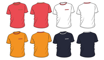 man t-shirt vector illustration