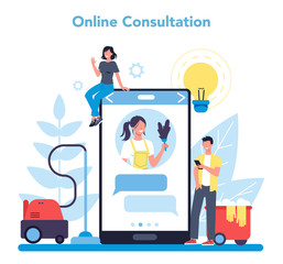 Cleaning service or company online service or platform. Collection