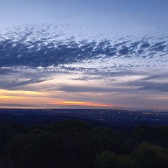 sunset over the mountains