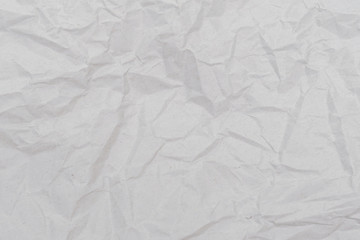 White crumpled paper texture background. Close-up.