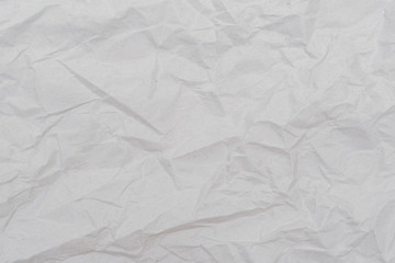 White crumpled paper texture background. Close-up.