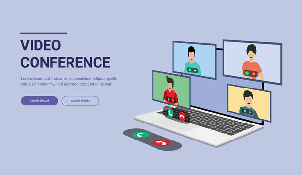 Video conference landing page banner