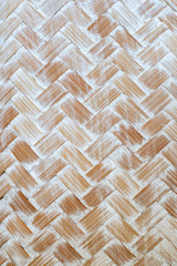 Woven wood pattern texture with white paint.
