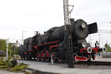 Fototapeta na wymiar Parowe,kolej,lokomotywa.