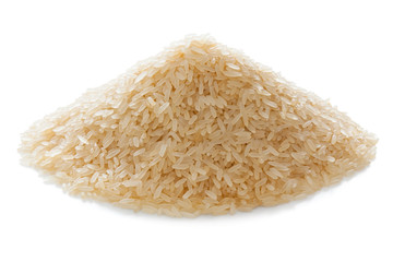 Rice isolated on the white background.