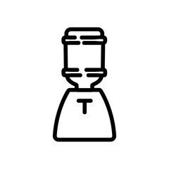 dispenser water tool icon vector. dispenser water tool sign. isolated contour symbol illustration