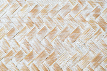 Woven wood pattern texture with white paint.