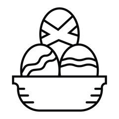 Easter Egg Icon Color illustration