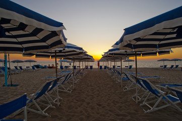 ombrelloni in spiaggia