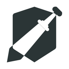 shield and sword icon vector