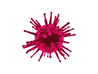 Bacteria, coronavirus 3D White background