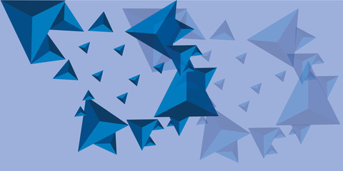Abstract blue 3d polygonal background