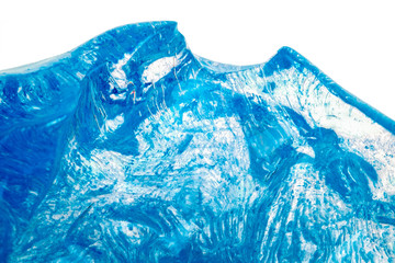 the abstract background of ice structure. blue transparent ice shapes