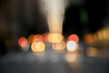 New York Stadt unscharfe Straßenlichter