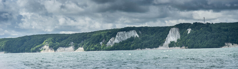 Fototapeta na wymiar Coast limestone Baltic Sea Panorama