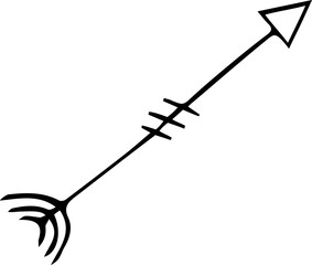  Hand drawn vector arrow doodle on white background. Design element vector illustration. Can be used for books, wrapping paper, fabric, textiles, web