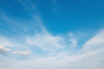 Naklejka na ściany i meble beautiful blue sky and white cloud
