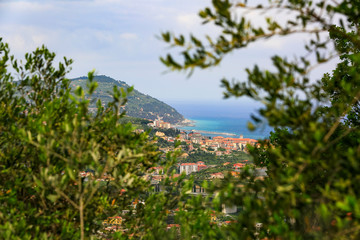 Fototapeta na wymiar Ligurian coast of Imperia in Italy