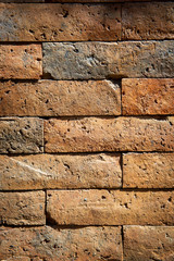 Background of brown brick wall texture