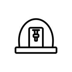 glass filling tap icon vector. glass filling tap sign. isolated contour symbol illustration