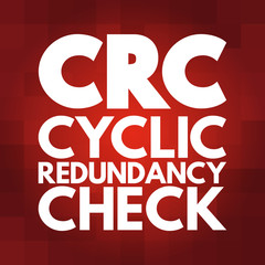 CRC - Cyclic Redundancy Check acronym, technology concept background