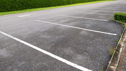 Fototapeta premium Empty parking lot in outdoor area.