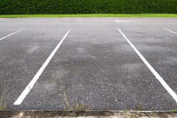 Fototapeta premium Empty parking lot in outdoor area.