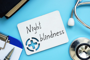 Night blindness is shown on the conceptual medical photo