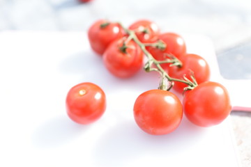 cherry tomatoes on a plate