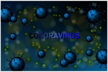 Covid-19 or coronavirus 2019-ncov with disease cells. Covid-19 corona virus outbreaking and pandemic medical health risk concept. Just stay home to avoid the virus.