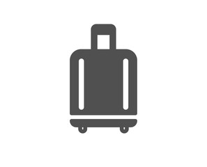 Airport baggage reclaim icon. Airplane luggage sign. Flight checked bag symbol. Classic flat style. Quality design element. Simple baggage reclaim icon. Vector