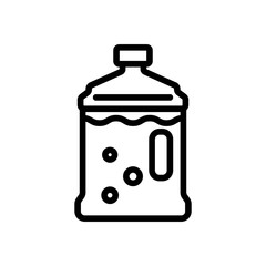 water bottle with convenient handle icon vector. water bottle with convenient handle sign. isolated contour symbol illustration