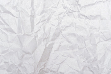 White crumpled paper texture. Abstract paper pattern for background. Close-up.