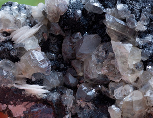 cerrusite and barite mineral specimen quartz gem stone rock geology