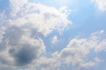 Obraz premium The nature of blue sky with cloud in the morning.