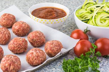 Raw meatballs.