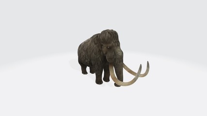 Obraz premium 3d Illustration of a giant elephant. 3d wooly mammoth