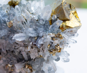 pyrite crystal mineral specimen quartz gem stone rock geology