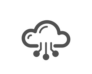 Cloud computing icon. Internet data storage sign. File hosting technology symbol. Classic flat style. Quality design element. Simple cloud computing icon. Vector