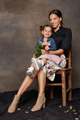 Obraz premium Beautiful mother and her daughter. Mother's day. 