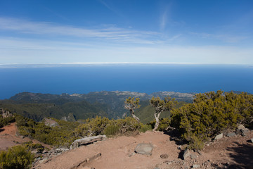 Mountain peak Pico Ruivo at Madeira island, Portugal