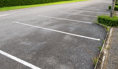 Fototapeta premium Empty parking lot in outdoor parking.