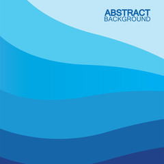 Blue wave vector abstract background flat design stock illustration
