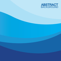 Obraz premium Blue wave vector abstract background flat design stock illustration