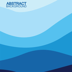 Blue wave vector abstract background flat design stock illustration